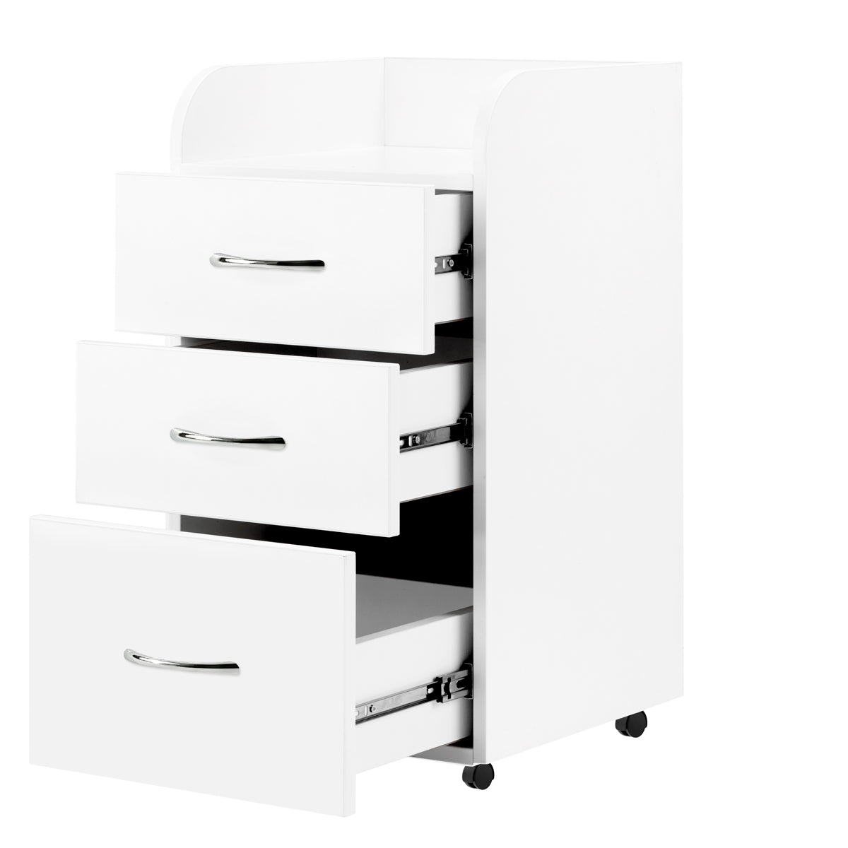 White cabinet Kombi for beauty salon furniture by ACTIVESHOP, showcasing multiple storage compartments and sleek design.