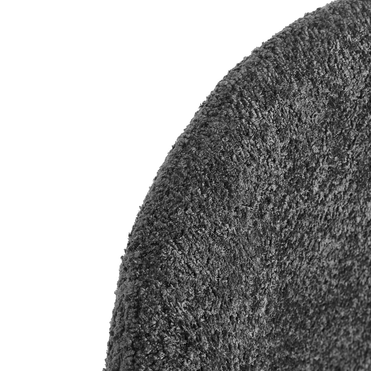 4RICO Verso black sherpa chair with contoured backrest and black metal legs