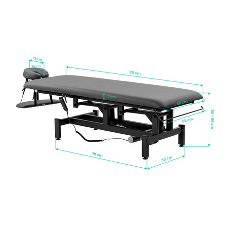 BALANCE Eso 1 electric physiotherapy table side profile