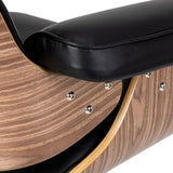 Gabbiano Florencja black salon chair with upholstered armrests