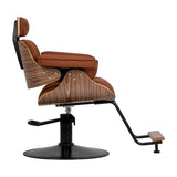 Gabbiano Florencja salon chair with brown upholstery and walnut details