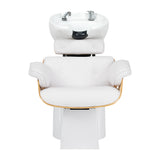White Gabbiano Florencja shampoo station chair for professional salon