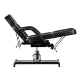 Professional black salon chair for beauty foot care and tattoo studios