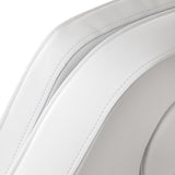 White hydraulic salon chair with ergonomic studio design
