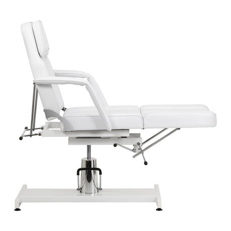 White client chair with cradle tilt for beauty and PMU services