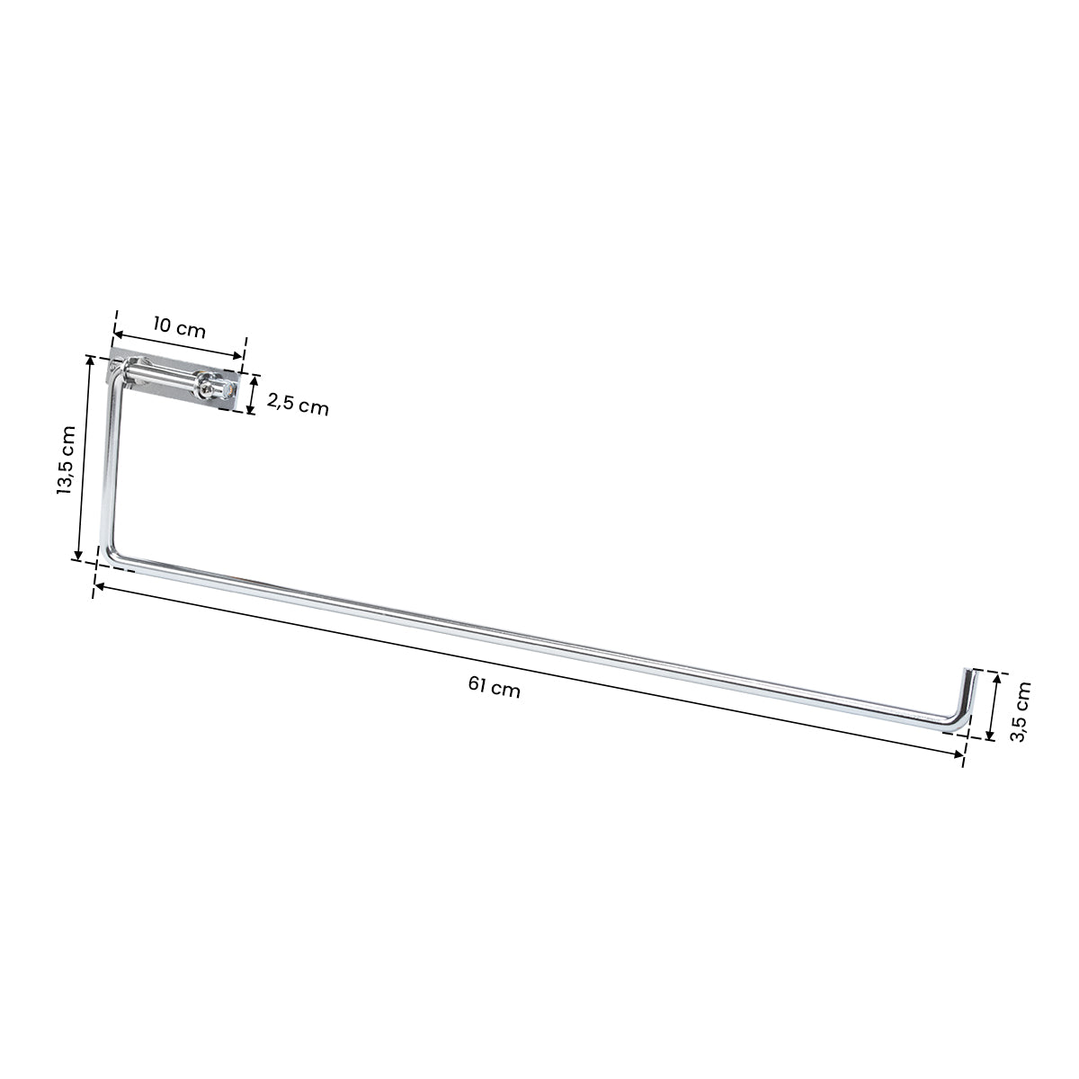 Professional salon towel roll holder for beauty chair