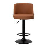 4RICO Modo adjustable brown salon stool with backrest
