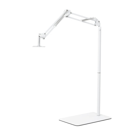 GLOW Adjustable UV/LED Pedicure Lamp Stand – White; articulated arm, alternate position