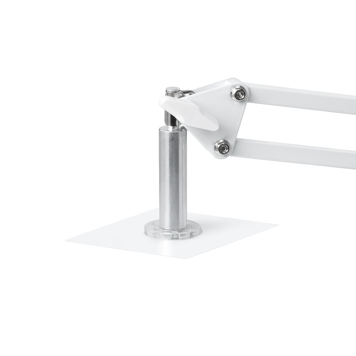 GLOW Adjustable UV/LED Pedicure Lamp Stand – White; lamp attachment plate close-up
