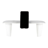 Grey manicure armrest with adjustable metal phone holder
