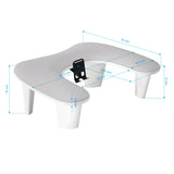 Grey manicure hand rest for professional nail salon workstation