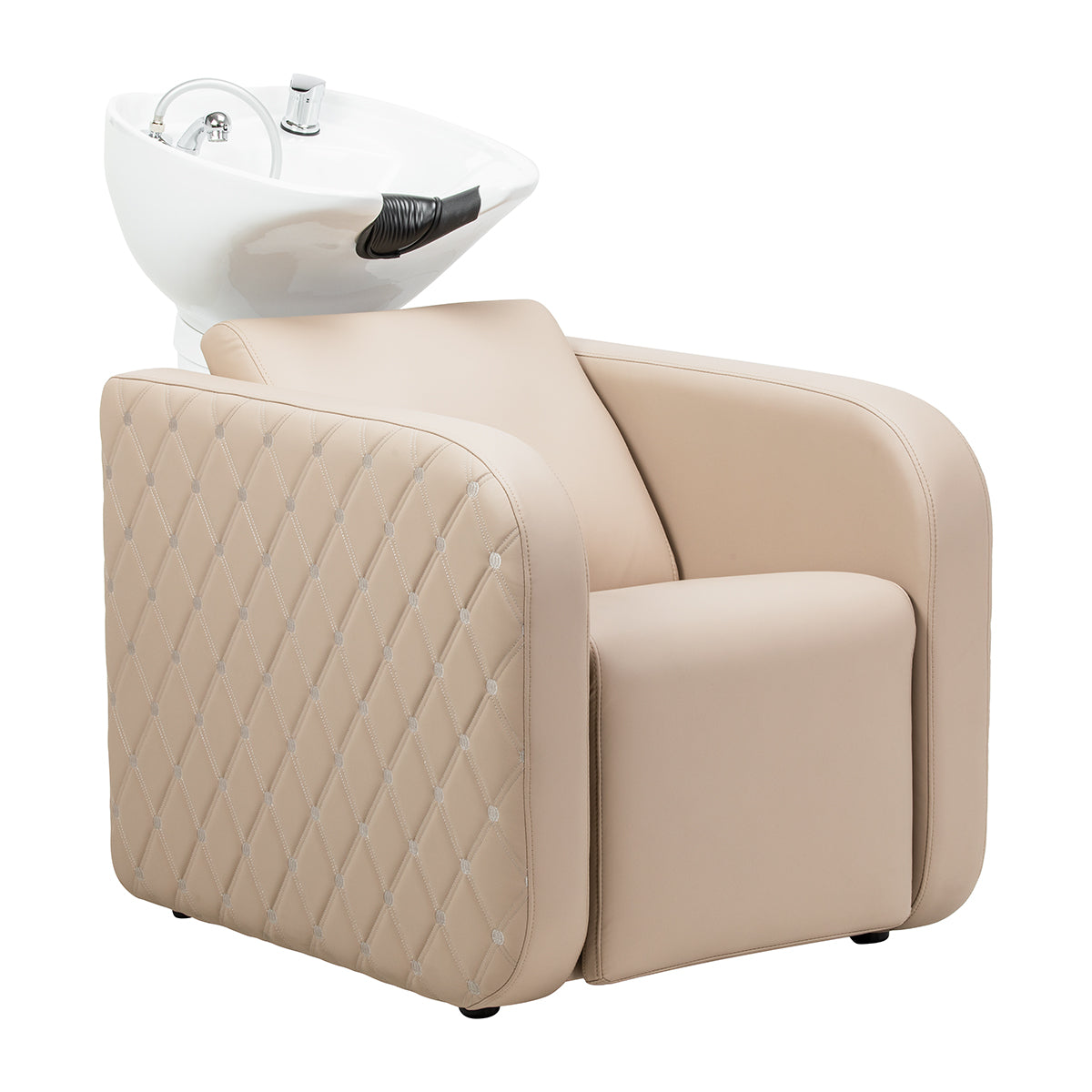 Gabbiano Sylvia Plus Electric Hairdressing Wash Unit With Massage – Beige · Overall view