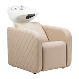 Gabbiano Sylvia Plus Electric Hairdressing Wash Unit With Massage – Beige · Overall view