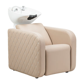 Gabbiano Sylvia Plus Electric Hairdressing Wash Unit With Massage – Beige · Overall view