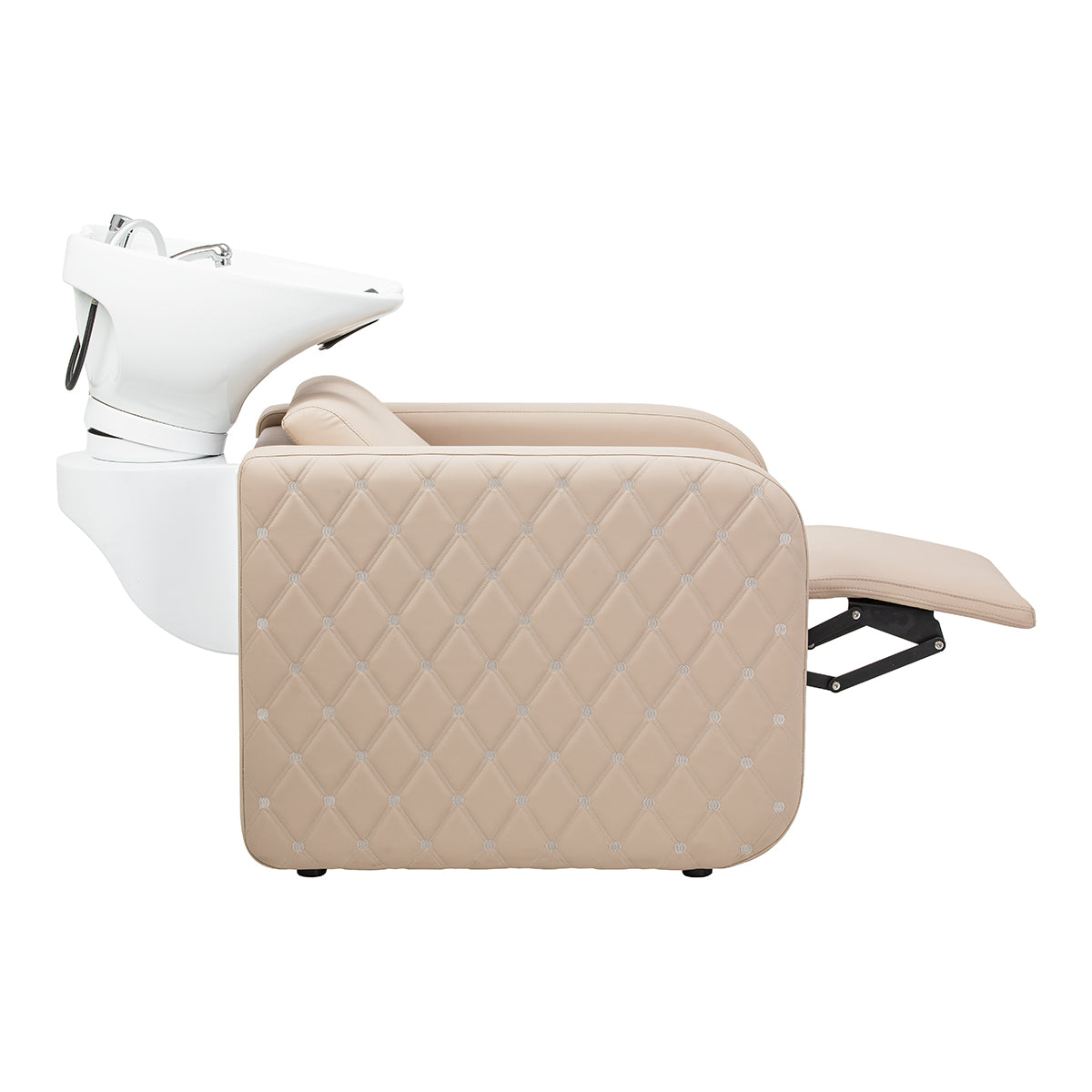 Gabbiano Sylvia Plus Electric Hairdressing Wash Unit With Massage – Beige · Footrest adjustment position