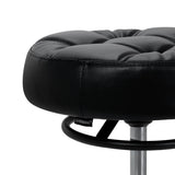 Gabbiano D054 professional salon stool with black synthetic leather seat