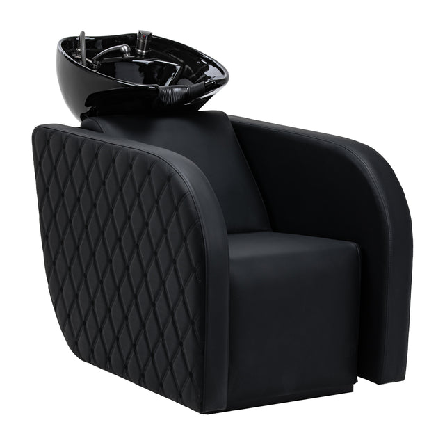 Gabbiano Ines Electric Hairdressing Wash Unit With Massage – Black · Overall view