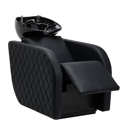 Gabbiano Ines Electric Hairdressing Wash Unit With Massage – Black · Footrest adjustment position
