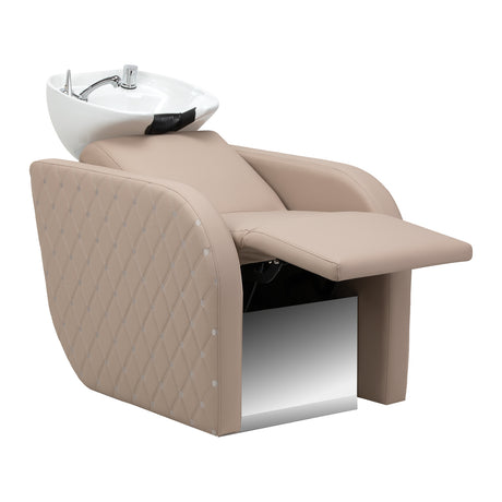 Gabbiano Ines Electric Hairdressing Wash Unit With Massage – Beige · Footrest adjustment position