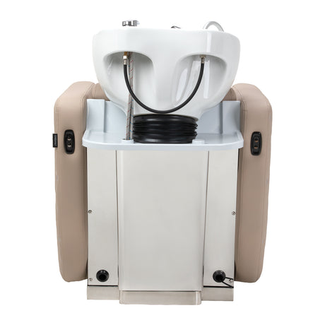 Gabbiano Ines Electric Hairdressing Wash Unit With Massage – Beige · Rear view