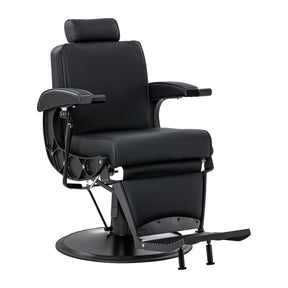 Gabbiano Continental Barber Chair With Massage – Black · Overall view