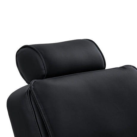 Gabbiano Continental Barber Chair With Massage – Black · Headrest detail