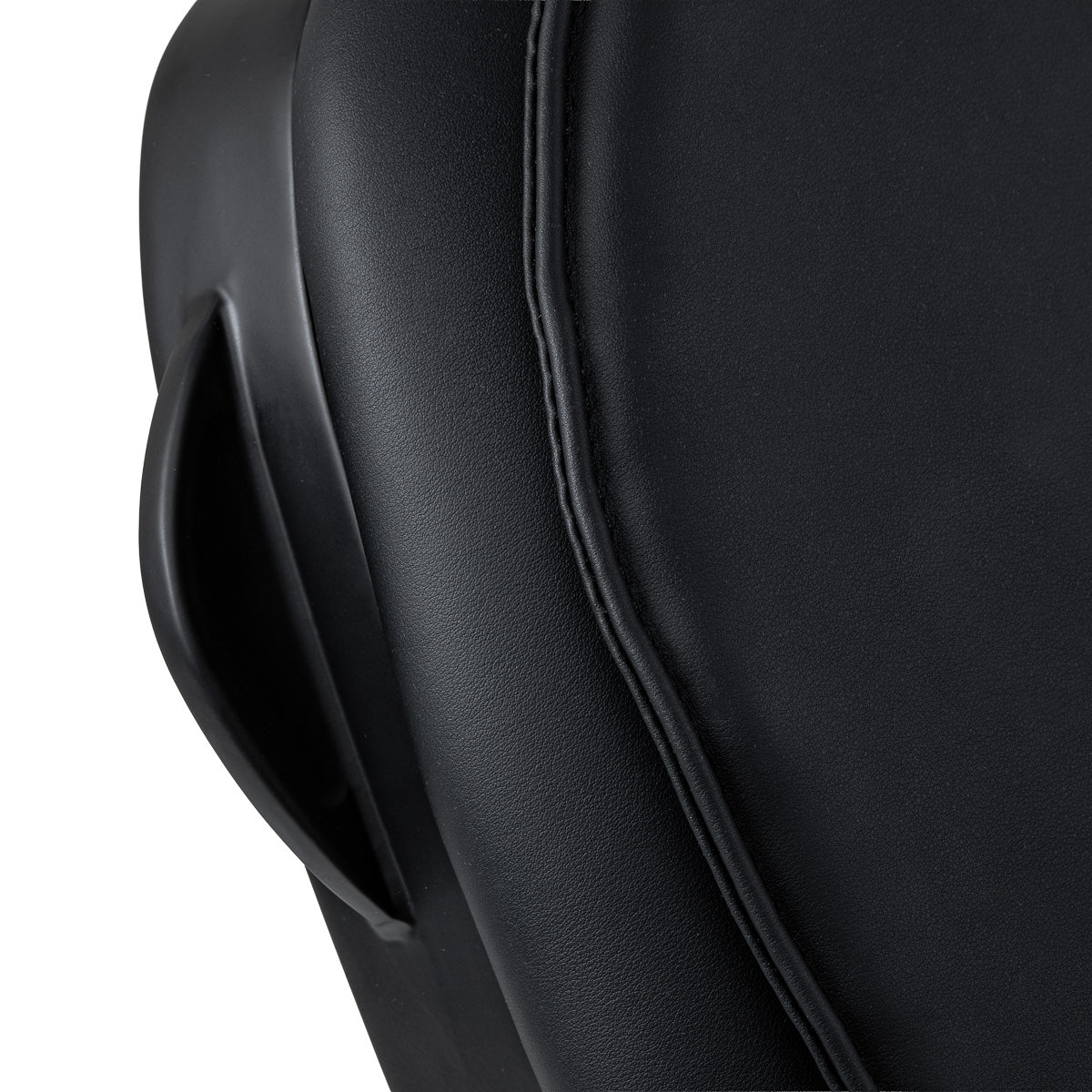 Gabbiano Francesco Barber Chair With Massage – Black, Black Base · Backrest detail