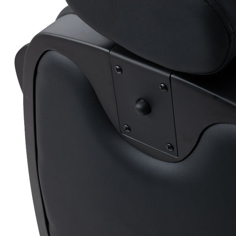 Gabbiano Francesco Barber Chair With Massage – Black, Black Base · Rear panel detail