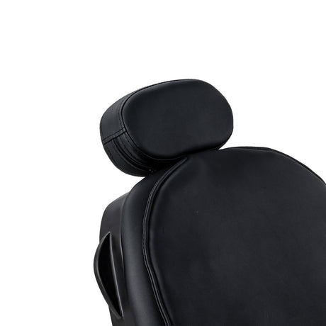 Gabbiano Francesco Barber Chair With Massage – Black, Black Base · Headrest detail