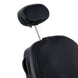 Gabbiano Francesco Barber Chair With Massage – Black, Black Base · Extended headrest