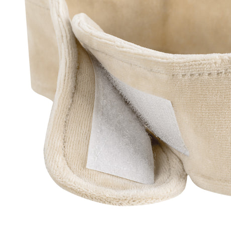 Adjustable SYIS Velour Headband With Hook-And-Loop Fastening Beige
