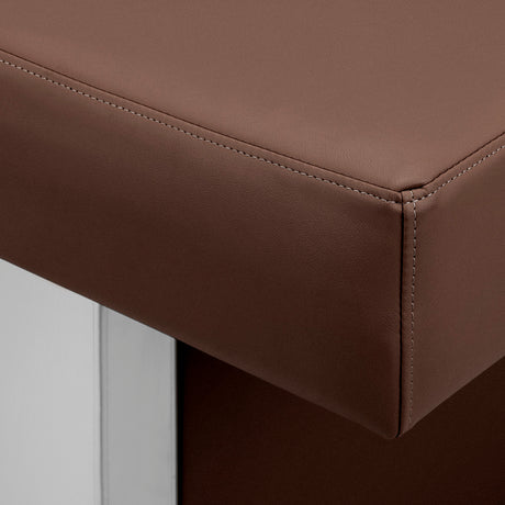 Gabbiano Head Spa 017 hair washing bed in brown with padded cushion and adjustable headrest for comfortable hair washing.
