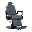 Gabbiano Barber's Chair Gabbiano Francesco Graphite with black base, stylish and comfortable for barbershop use.