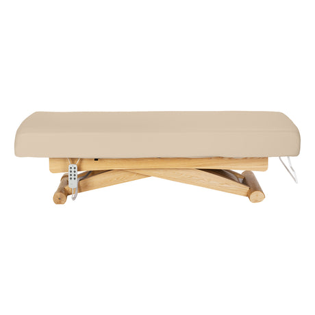 Sillon Siesta Electric SPA Lounger – Beige, Light Brown Base · Side view