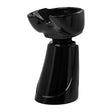 Gabbiano B40 portable black hairdressing wash unit with ceramic basin