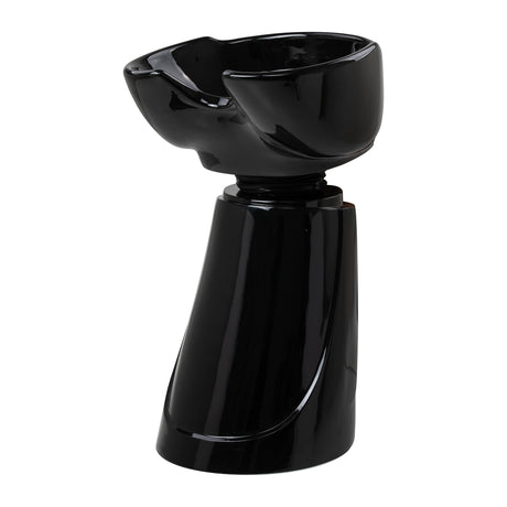 Gabbiano B40 portable black hairdressing wash unit with ceramic basin