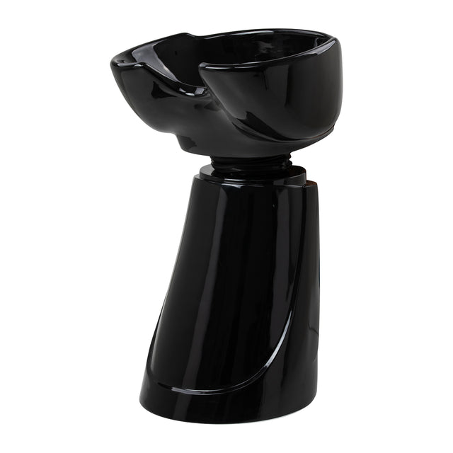 Gabbiano B40 portable black hairdressing wash unit with ceramic basin