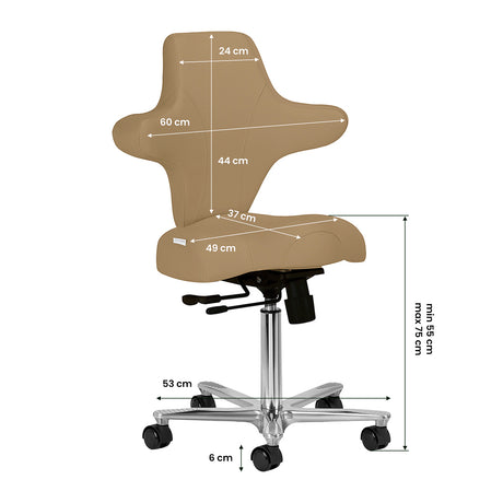Azzurro Special 152 Salon Operator Chair – Beige · Dimension drawing