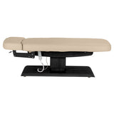 Sillon Relax Electric SPA Lounger – Beige, Black Base · Side view