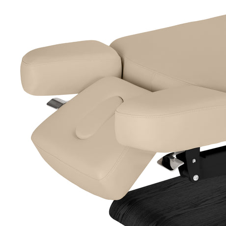 Sillon Relax Electric SPA Lounger – Beige, Black Base · Headrest side sections