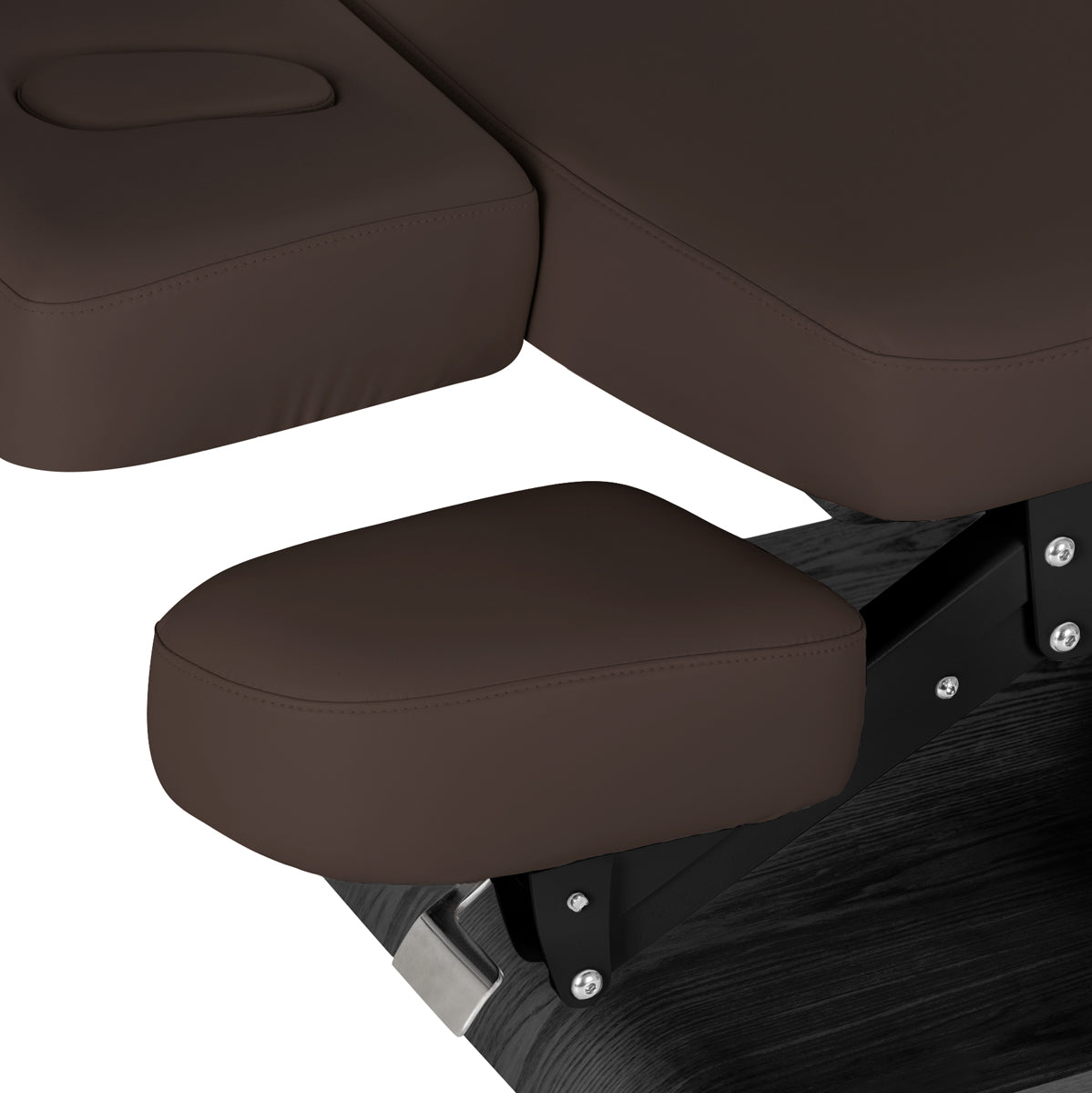 Sillon Relax Electric SPA Lounger – Dark Brown, Black Base · Arm shelf