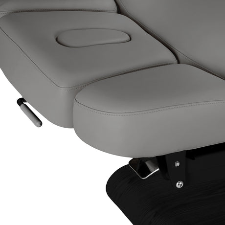 Sillon Relax Electric SPA Lounger – Grey, Black Base · Headrest detail