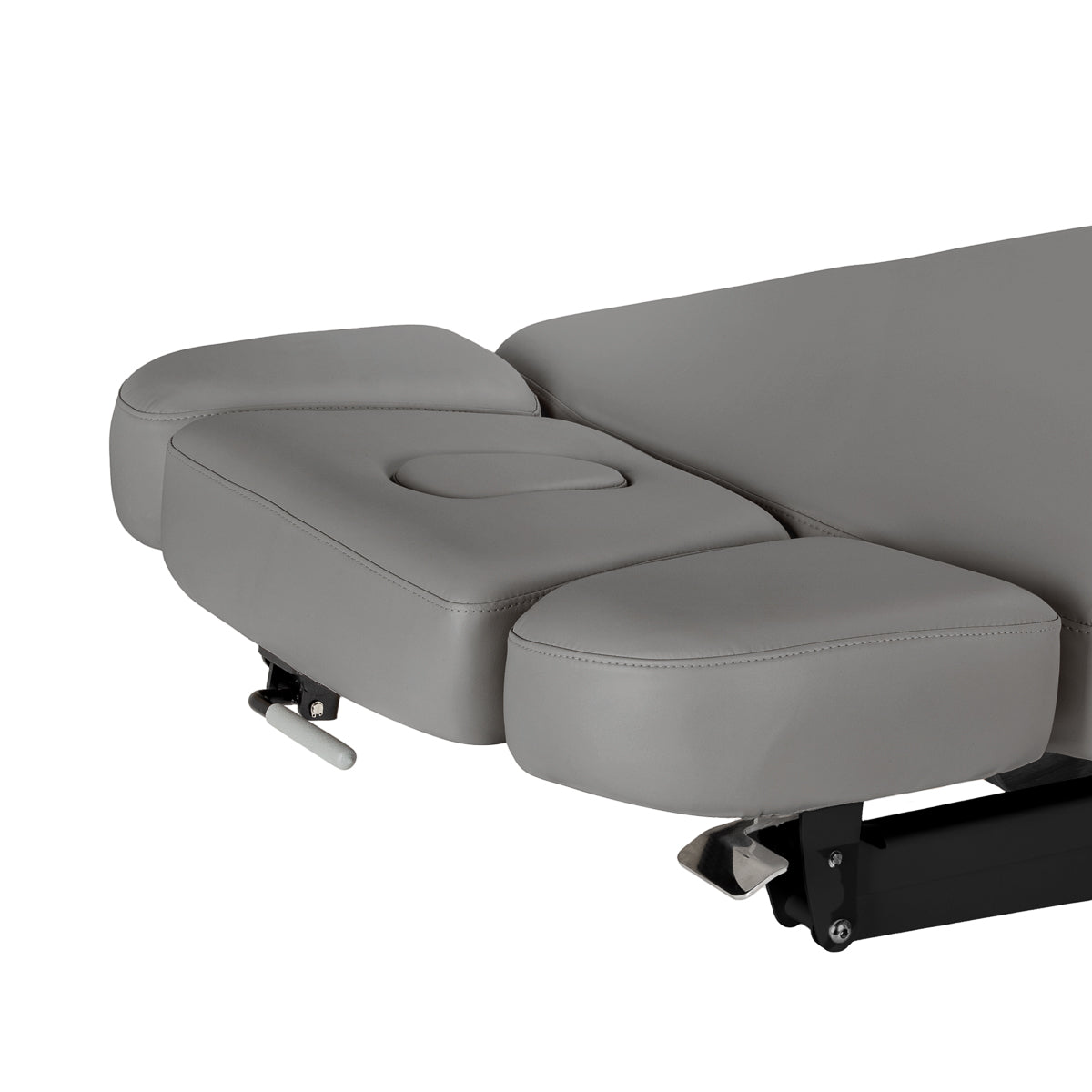 Sillon Relax Electric SPA Lounger – Grey, Black Base · Headrest side sections