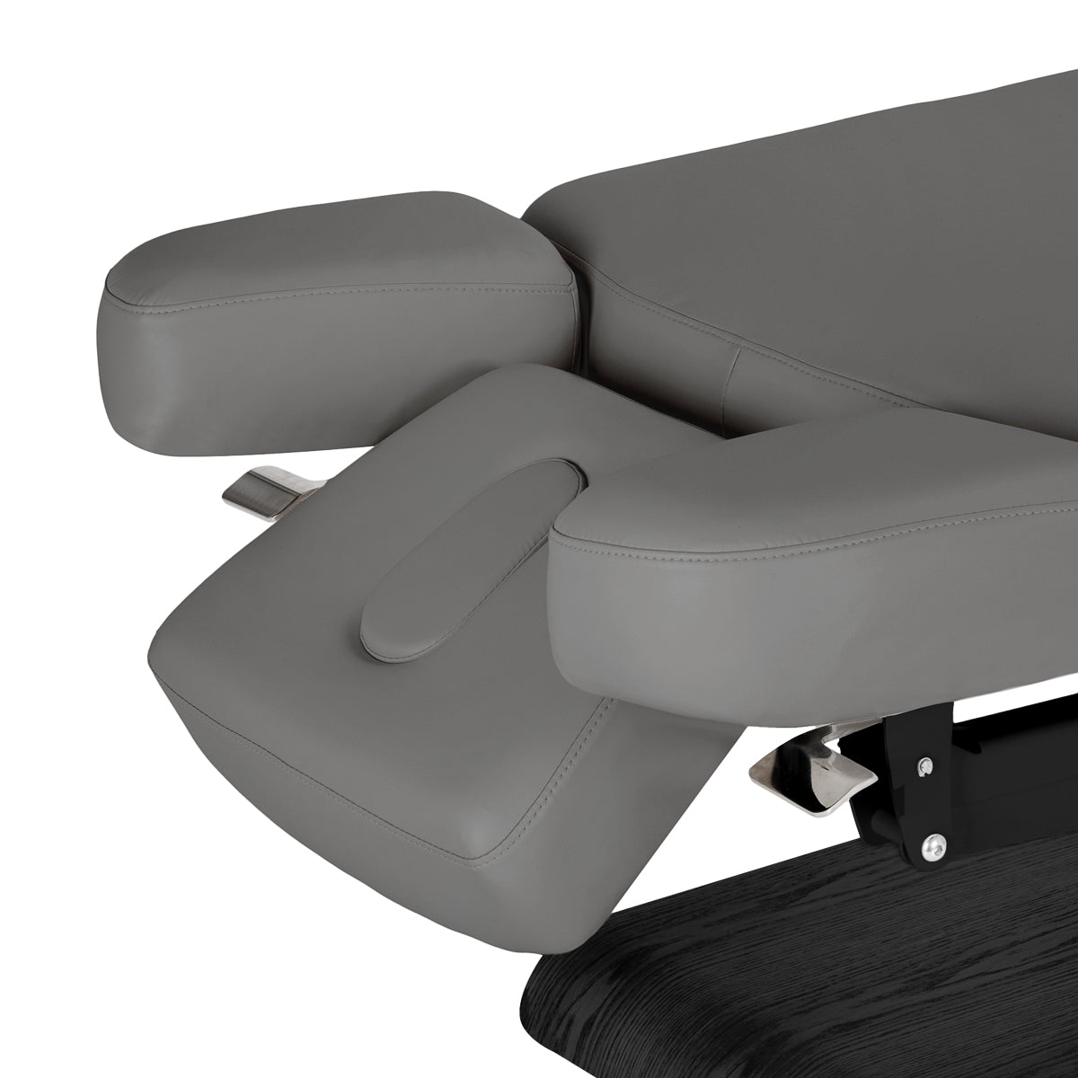 Sillon Relax Electric SPA Lounger – Grey, Black Base · Headrest side sections