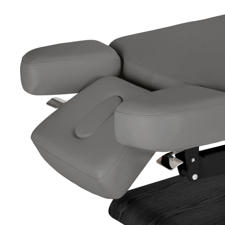 Sillon Relax Electric SPA Lounger – Grey, Black Base · Headrest side sections