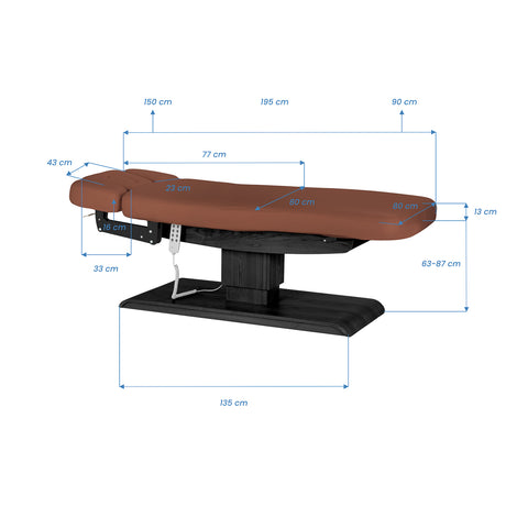 Sillon Relax · brown / black · dimension diagram