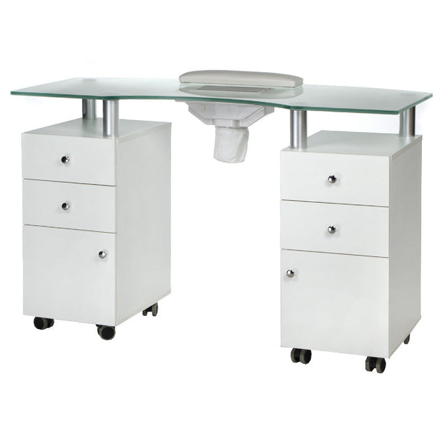 Manicure Table + incliner BD-3453+P WHITE - BVShop