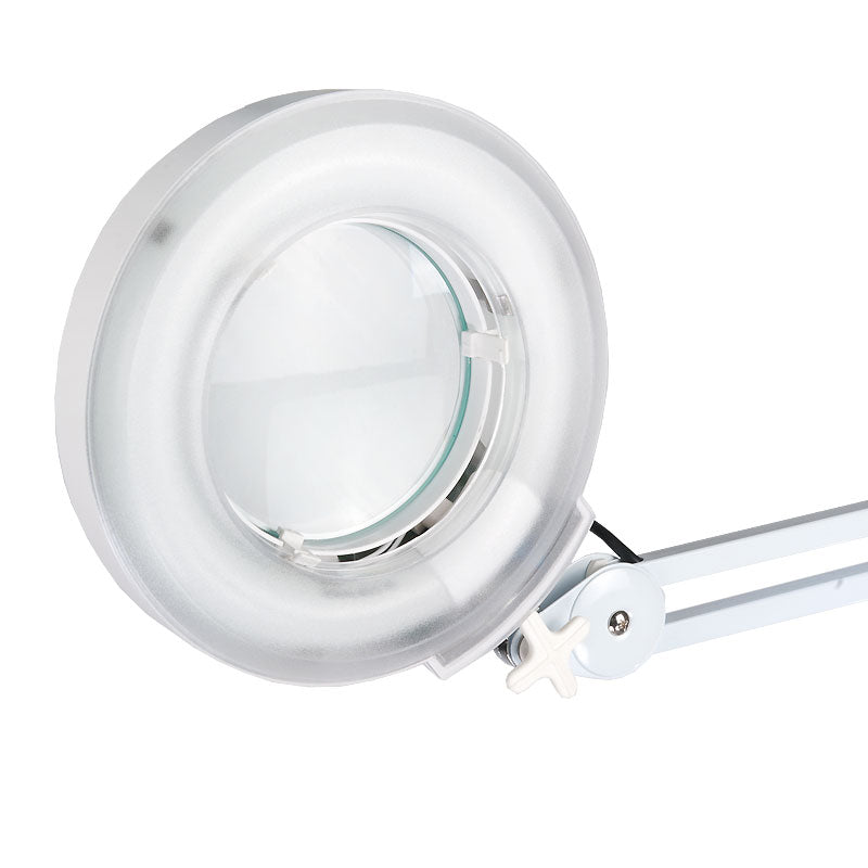 Beauty System LED lamp on stand with magnifying loupe BSL-06, adjustable lighting and magnification for detailed work.