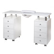 Manicure table + dust extractor BD-3425+P WHITE - BVShop