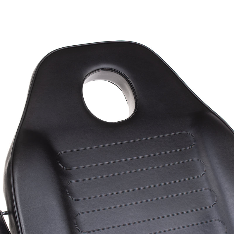 Black cosmetic hydraulic armchair BW-210 by Beauty System with padded seat and adjustable height for salon use